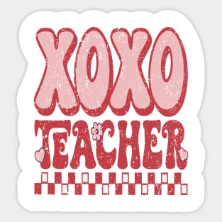 Xoxo Teacher T Shirt Valentine T shirt For Women Sticker